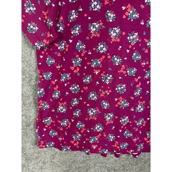 Woman Within Tunic Top Womens Size 22/24 1X Floral Pintuck Pleated Pullover - Picture 12 of 14